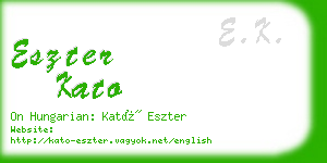 eszter kato business card